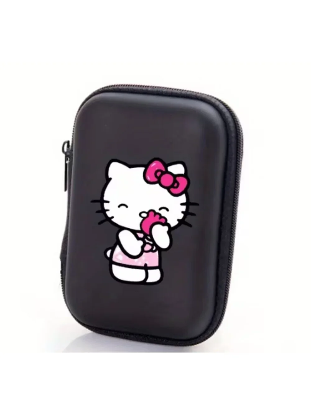 Hello Kitty Hard Shell Cable Organizer Case Earbuds Charger Storage Travel Bag